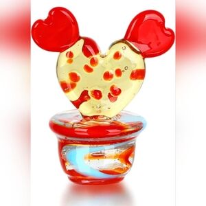 QFkris 1.9'' Mini Cactus Art Hand Blown Glass Figurine Collectibles